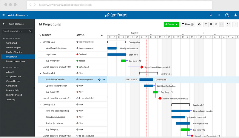 projectlibre vs openproject